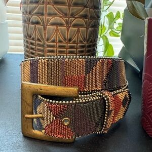 Paul Harris Vintage 90"s Needle point Style Belt